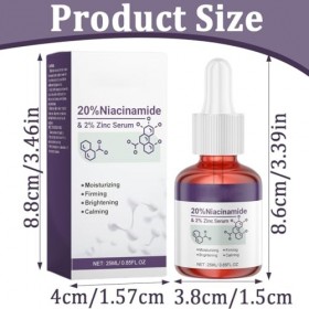 Teegxddy Se débarrasser de l’acné Niacinamide Serum,Pour la Peau du Visage,Pour un Teint équilibré,Tend la Peau,Unisexe