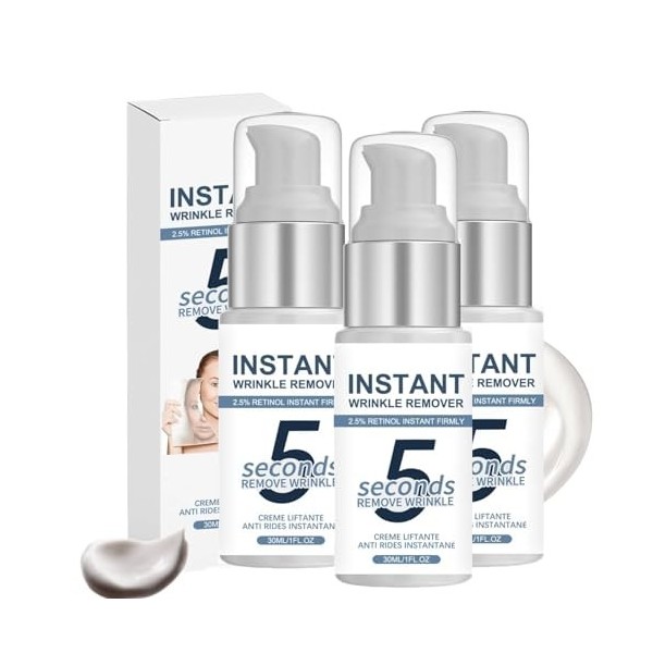 Creme Liftante Anti Rides Instantané 5 Secondes,Wrinkle Power,Roveaskin Creme Anti Rides Femme,Instant Wrinkle Remover,2.5% R...