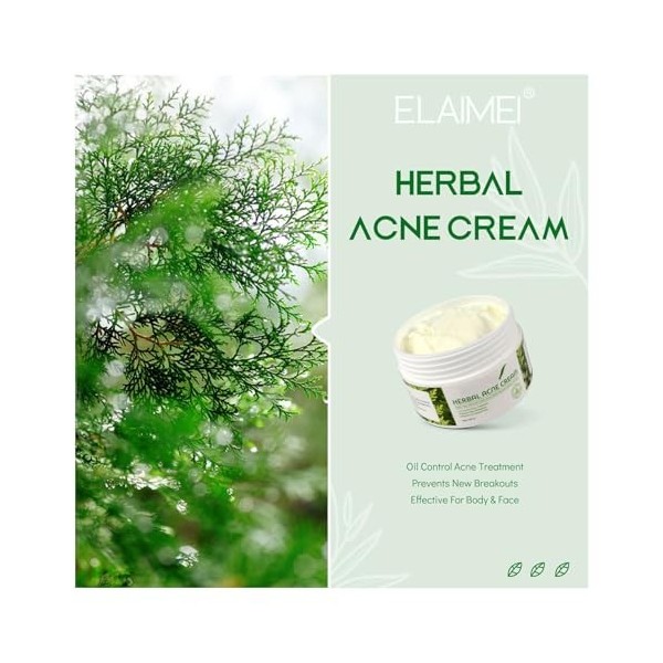 Crème Anti-Acné, Crème Visage Acné, Crèm Anti-Boutons Visage, Réduit Rapidement les Imperfections, Solution Ciblée Contre les