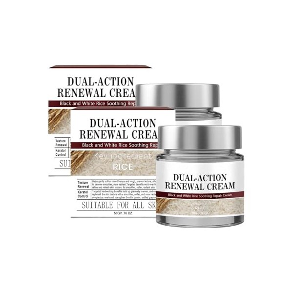 Lot de 2 crèmes régénérantes à double action - Crème hydratante naturelle pour éliminer les verrues et les excroissances de l