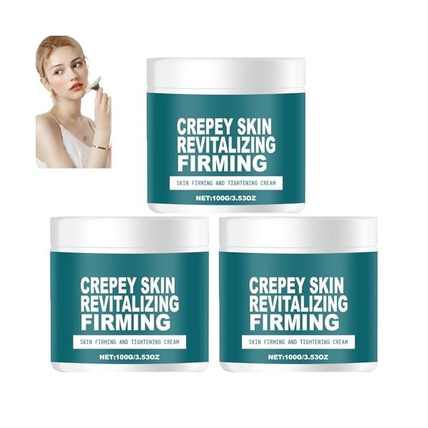 Crème réparatrice pour la peau crépue,hydratante et raffermissante pour le visage et le corps, raffermit la peau relâchée, ré...