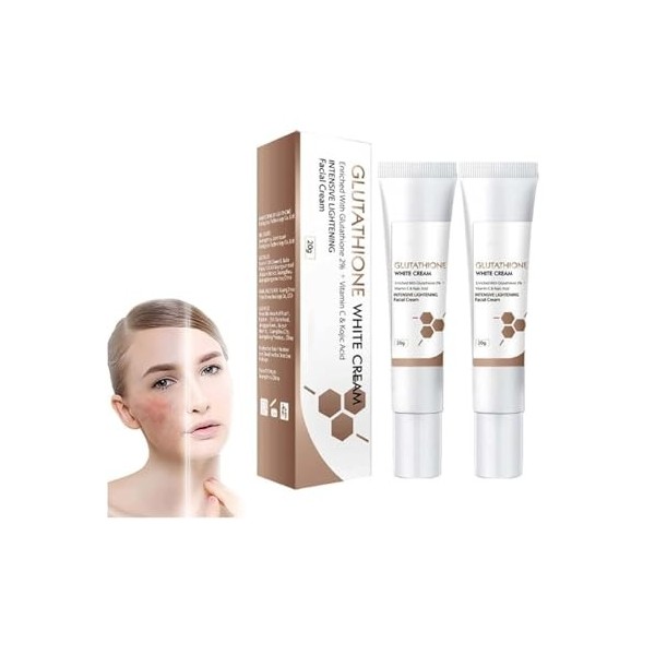 Glutathione Whitening Cream Facial Dark Spots Remover,Kojic Acid Glutathione Cream,Lightening Blemish Remover Creams,Face Moi...