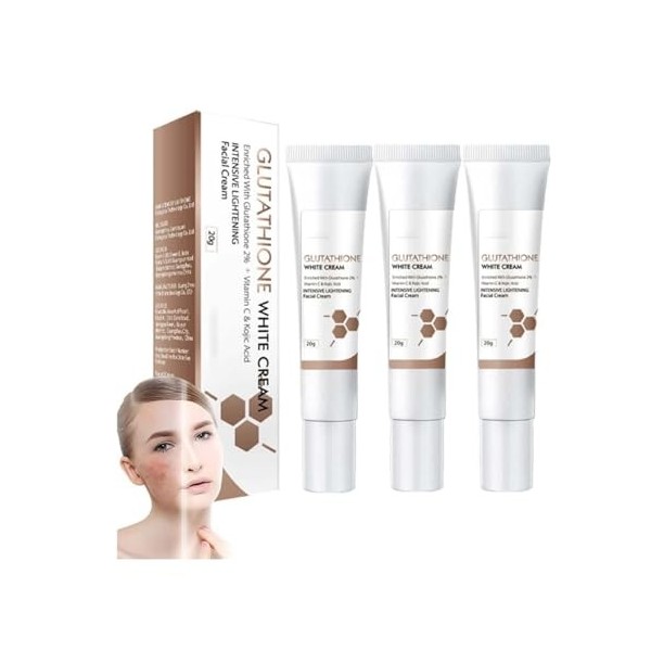 Glutathione Whitening Cream Facial Dark Spots Remover,Kojic Acid Glutathione Cream,Lightening Blemish Remover Creams,Face Moi...