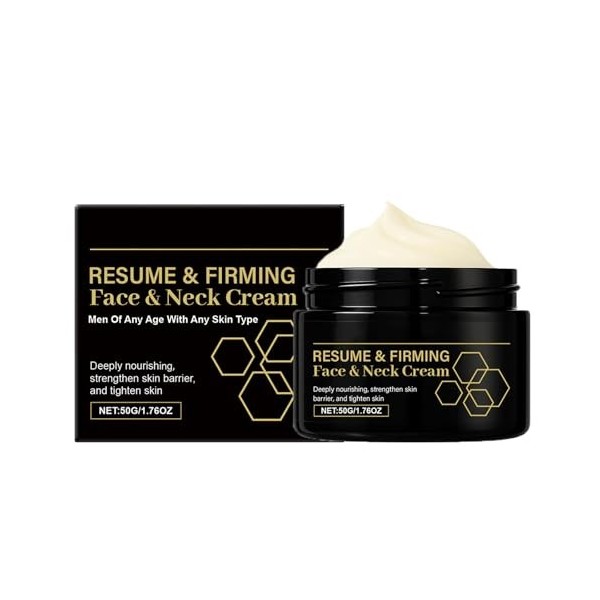 Crème visage raffermissante pour hommes, hydratante pour réduire les rides et ridules pour un aspect plus lisse, répare les p...