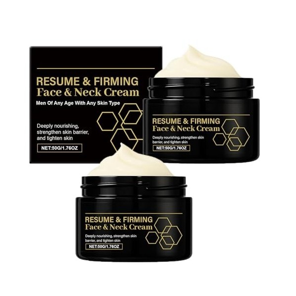 Crème visage raffermissante pour hommes, hydratante pour réduire les rides et ridules pour un aspect plus lisse, répare les p...