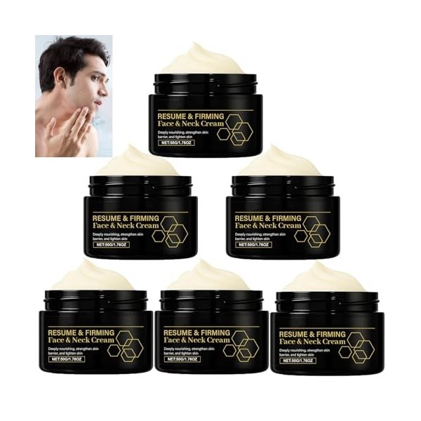 Crème visage raffermissante pour hommes, hydratante pour réduire les rides et ridules pour un aspect plus lisse, répare les p...