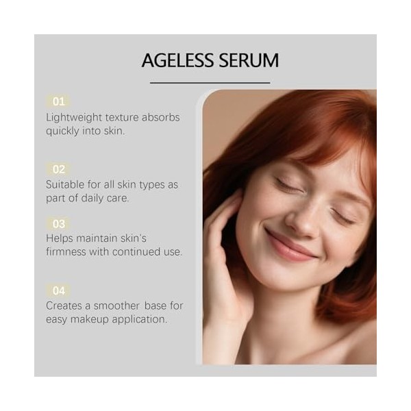 Sérums sans âge pour raffermir, sérums pour le visage anti-rides, sérum pour le visage hydratant léger femmes et hommes, séru...