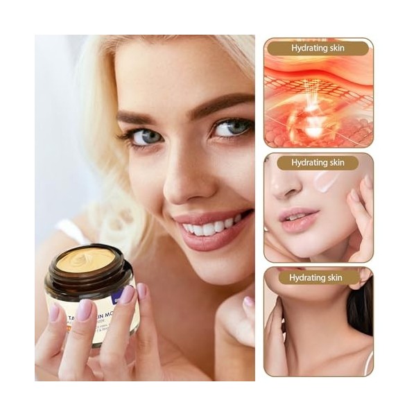 Crème Hydratante Visage,60g de Soin Hydratant Facial,Lotion Apaisante Peau Sensible Matin Nuit - Après Douche Maquillage Voya