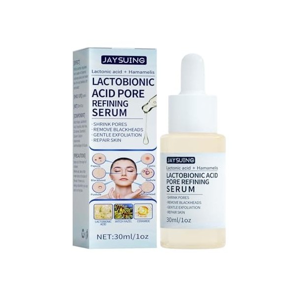 Pruojhw Acide lactobionique pour le visage | Huile dacide lactobionique douce pour le visage | 30 ml Instant Lactobionic Aci
