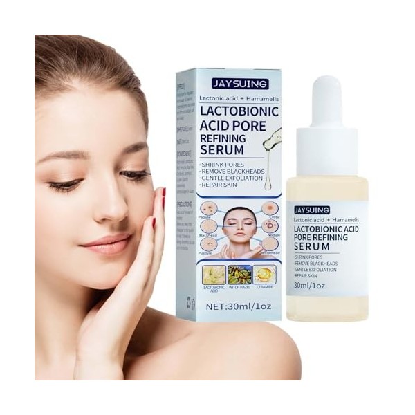 lactobionique,Huile dacide lactobionique douce pour le visage | 30ml Face Intensive Hydrate & Adoucit la peau Pores fins Per