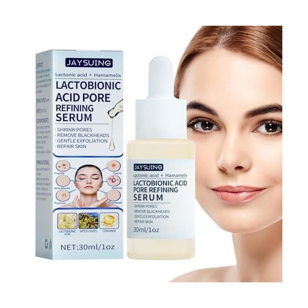 Acide lactobionique pour le visage | Acide lactobionique hydratant doux | 30 ml dacide pour le visage nettoyage en profondeu