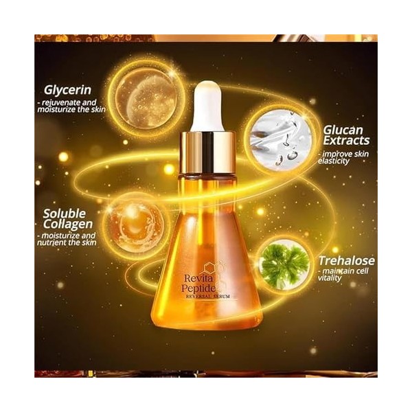 RevitaPeptide Reversal Serum 50ml, Revita Reversal Serum, Peptide Wrinkle Dissolving and Anti-Wrinkle Filling Liouid, Tighten...