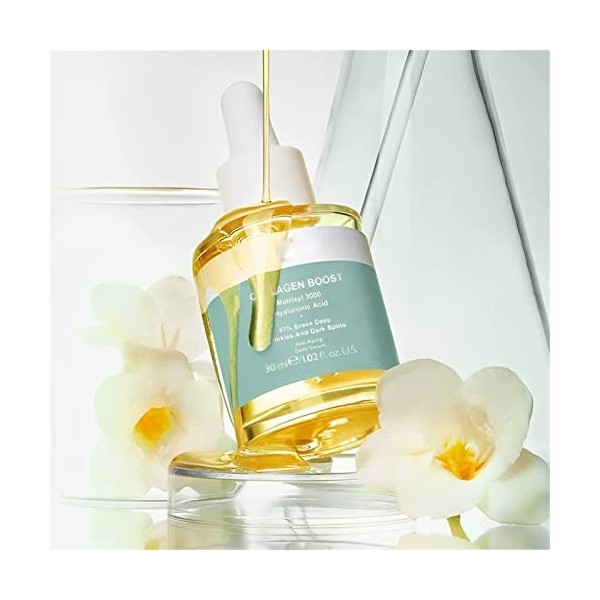 Lovelycat Sérum Luminescent et protecteur pour les soins de la peau, sérum anti âge amélioré au collagène sérum visage réduit...