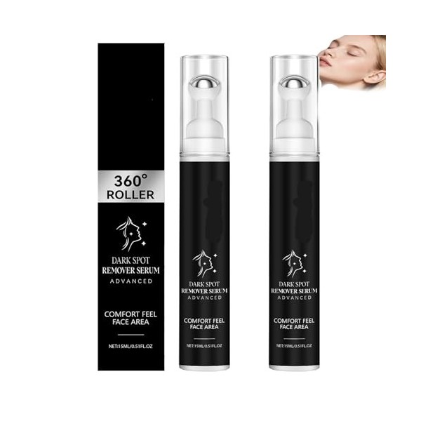 Sérum anti-taches brunes Sérum visage Rollerball Roller 360 ° Sérums anti-taches brunes Lotion hydratante à absorption rapide