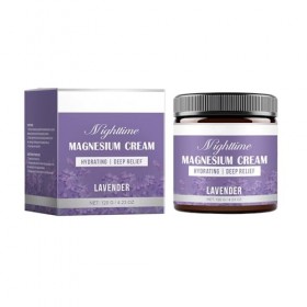 Crème de Magnésium Lavande – Lotion éclaircissante pour une peau plus claire, offrant absorption rapide et soutien apaisant m