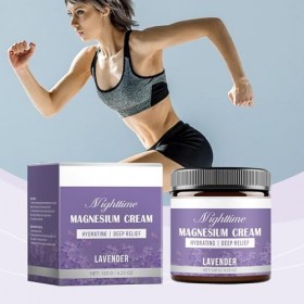 Crème de Magnésium Lavande – Lotion éclaircissante pour une peau plus claire, offrant absorption rapide et soutien apaisant m