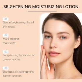 Lotion hydratante éclaircissante - Crème pour le visage apaisante douce pour tous les types de peau, hydratation et anti-âge 