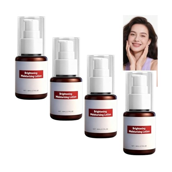 Lotion hydratante éclaircissante - Crème pour le visage apaisante douce pour tous les types de peau, hydratation et anti-âge 