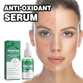 2PCS Essence Pour Sérums Et Fluides For Thé Vert, Essence Antioxydante pour le Visage, Sérum de Peau Claire au Thé Vert, Text