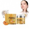 Crème au Curcuma et Vitamine C pour le Visage, Creme Hydratante Visage, Curcuma Hydratation Anti-âge, Hydratant Facial au Cur