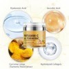 Crème au Curcuma et Vitamine C pour le Visage, Creme Hydratante Visage, Curcuma Hydratation Anti-âge, Hydratant Facial au Cur