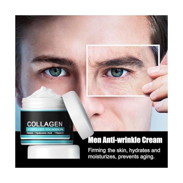 Crème visage raffermissante pour hommes, crème anti-âge pour hommes, crème anti-rides pour hommes, crème hydratante pour le v