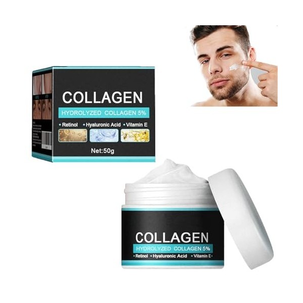 Crème visage raffermissante pour hommes, crème anti-âge pour hommes, crème anti-rides pour hommes, crème hydratante pour le v...