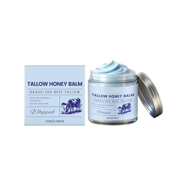 Baume Au, Formule Nourrissante, 113G, Baume Fouetté Au De Bœuf, Crème De Suifs Bio De Bœuf Nourri À Lherbe, Favorise Lélast