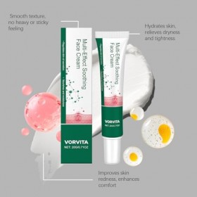 Crème apaisante multi-effets pour visage, soin hydratant pour peaux sensibles, crème raffermissante anti-âge, crème confort r...