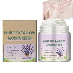 Crème Hydratante au Suif de Bœuf pour le Visage et le Corps, Hydratant Au Suif de Boeuf pour Soulager Les Tiraillements, pour