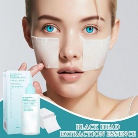Misaakoeq Liquide Nettoyant pour la Peau du Nez | Solution Nettoyante Peau Nez Élimination Impuretés - 15cl Avec Pads Coton N
