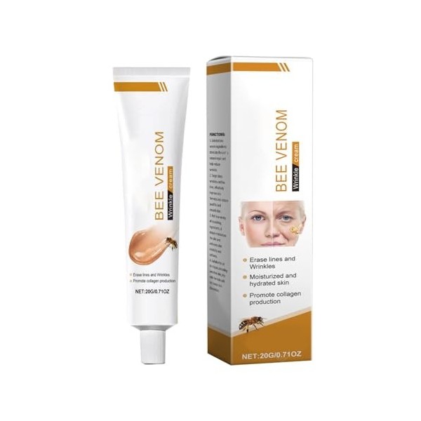 Tuxuseo Crème pour le visage à lextrait dabeille doux, 20 g, crème hydratante non grasse, crème hydratante pour le visage, 