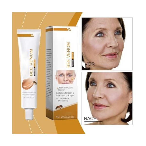 Tuxuseo Crème pour le visage à lextrait dabeille doux, 20 g, crème hydratante non grasse, crème hydratante pour le visage, 