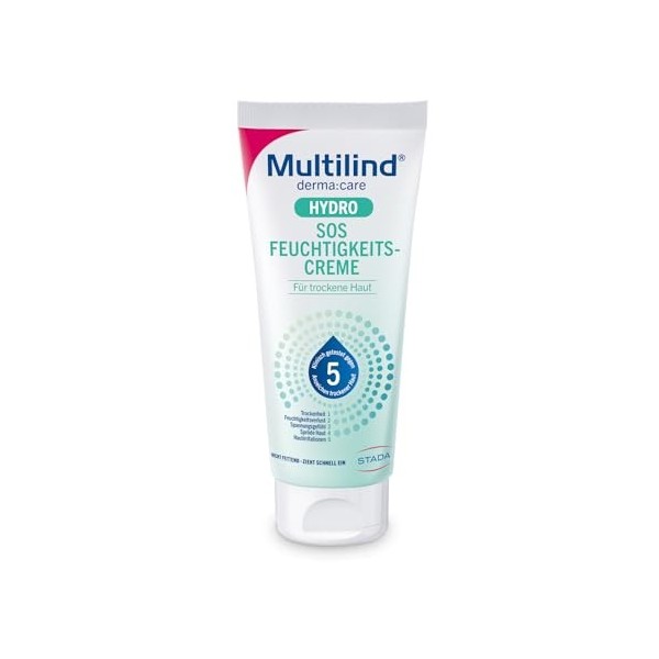 Multilind DermaCare Hydro SOS Feuchtigkeitscreme für trockene, raue Hautstellen, 75 ml Crème