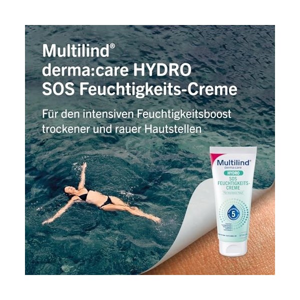 Multilind DermaCare Hydro SOS Feuchtigkeitscreme für trockene, raue Hautstellen, 75 ml Crème