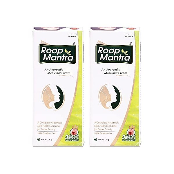 Roop Mantra Crème ayurvédique Fairness pour le visage 30 g lot de 2 
