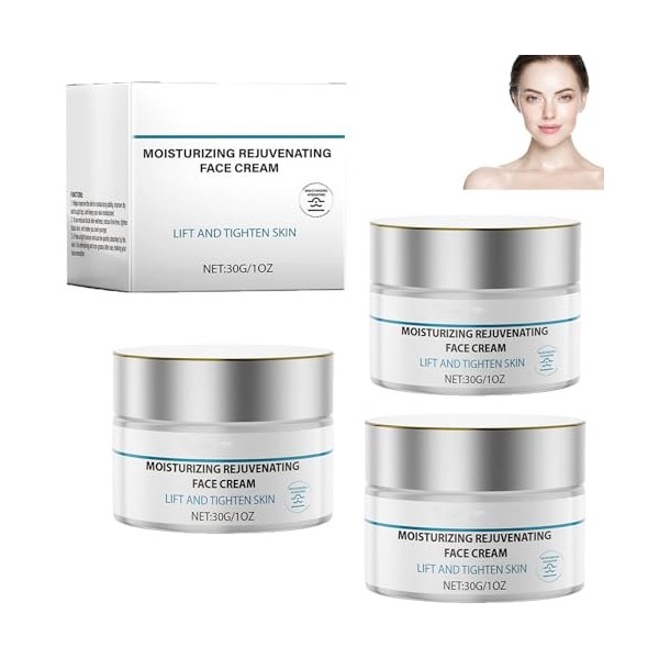 Crème hydratante revitalisante, hydratante en profondeur, raffermissante et liftante, lisse les rides et ridules, illumine le...