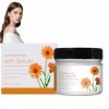 Crème hydratante visage au calendula, soin apaisant et doux pour peaux sensibles, irritées et sèches, baume hydratant non gra...