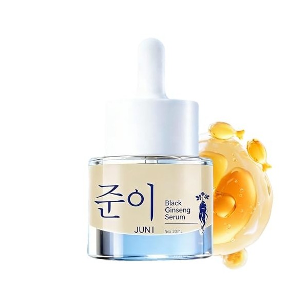 Sérum Au Ginseng Noir, Avec Formule Douce, 20 Ml, Éclaircissant Pour Le Visage, Minimisant Les Pores, Liquide Léger, Pour Les