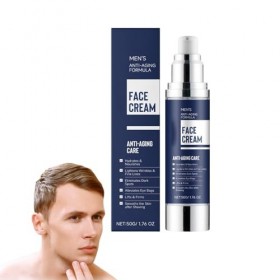 Hydratant visage 6 en 1 pour homme - Crème anti-âge pour réduire les poches et les gonflements sous les yeux, Lotion visage r...