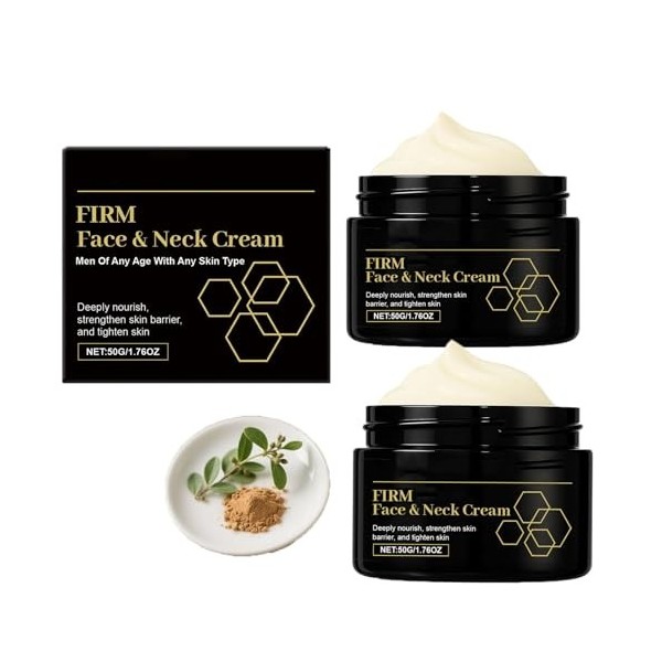 Crème visage raffermissante pour hommes, anti-âge et hydratante, répare les peaux sèches et rugueuses, réduit les rides et ri...