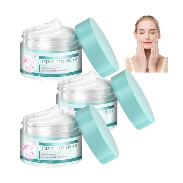 Crème visage régénérante, crème éclaircissante et hydratante pour femmes, hydrate et unifie le teint des peaux matures, nourr...