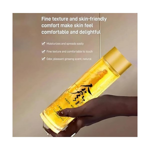 Peptide Anti-Wrinkle Ginseng Serum, Hydration Ginseng Oil Essence Water, Ginseng Anti Wrinkle Serum, Ginseng Serum for Tighte...