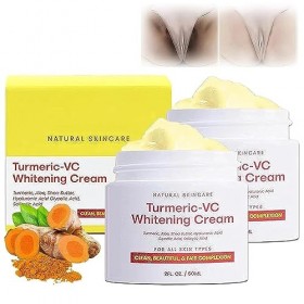 Tumeric-Vc Lot de 2 crèmes blanchissantes, crème éclaircissante pour le visage, le corps, les taches sombres, les taches de v...