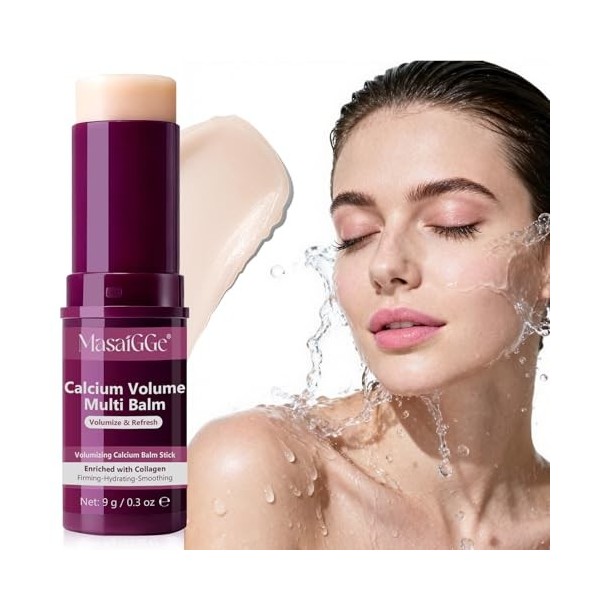 Calcium Volume Multi Balm, Korea Collagen Moisturing Stick Pour Anti-Rides, Hydratant Et Raffermissant Pour Le Visage, Calciu...