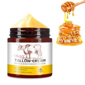Ziyonix Beef Tallow for Skin, Tallow and Honey Balm Beef Tallow Crème pour Soin de la Peau Soins de la Peau au Suif de Bœuf B