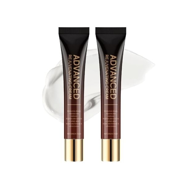 Lot de 2 crèmes anti-rides pour le visage, crème rajeunissante, hydratante et réparatrice, anti-âge pour peau sèche