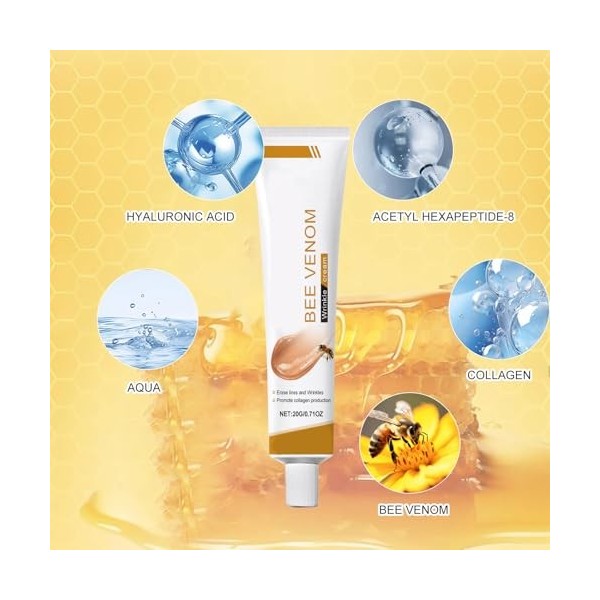 3Pcs Creme Venin Dabeille, Gel deVenin dabeille, pour le Cou, Les Genoux, Les Epaules, La taille, Les Jambes