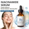 Serum Niacinamide, Niacinamide 10% + Zinc 1%, Serum Visage Anti Imperfection, Réduit Pores Dilatés Visage, Réduit le Teint Te