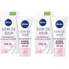 NIVEA Soin De Jour 24H Hydratant Nourrissant FPS15 2 x 50 ml , crème hydratante visage enrichie en beurre de karité, soin vi ...
